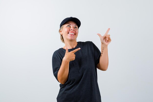 Mature woman posing in the studio