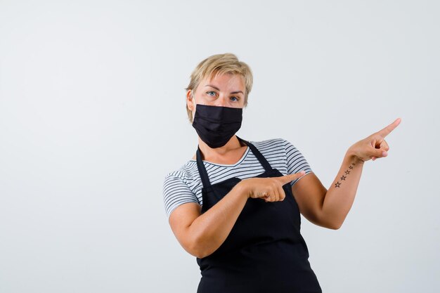 Mature woman posing in the studio