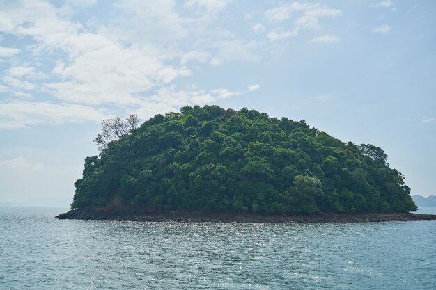 mayan horizontal mountain island landscape