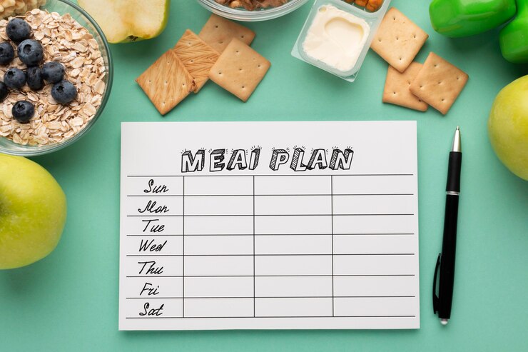 Free Photo meal planning and food arrangement
