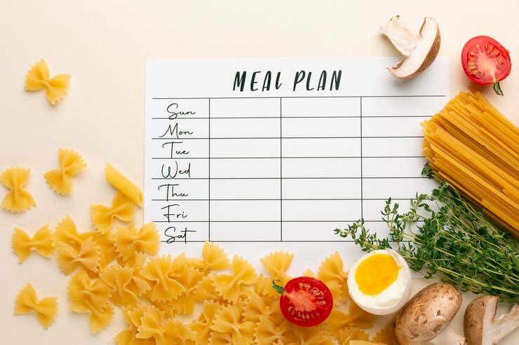 Free Photo meal planning and food composition