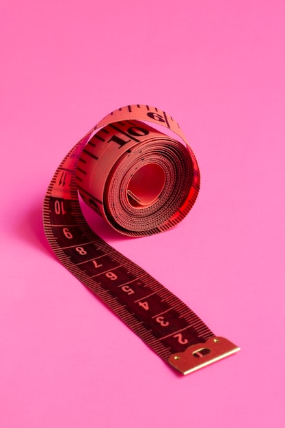 Free photo measuring tape still life