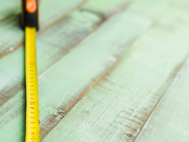 Measuring tape on table