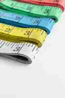 Free photo measuring tapes arrangement still life