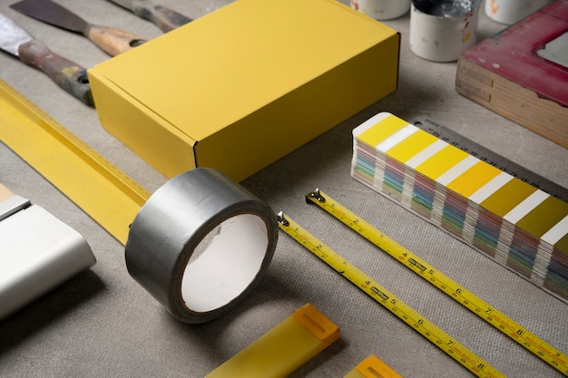 Measuring tools and tape arrangement