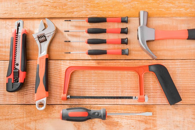 Mechanic tools on floor