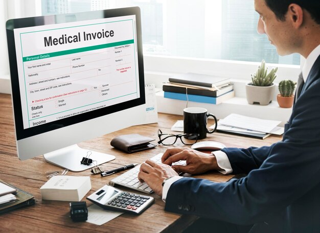 Medical Invoice Document Form Patient Concept