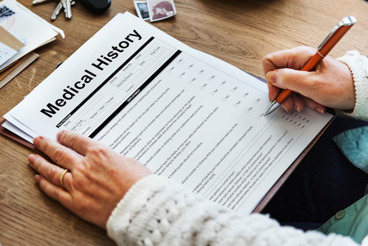 Free Photo medical report record form history patient concept