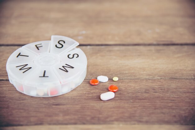 Medicine tablet in pillbox