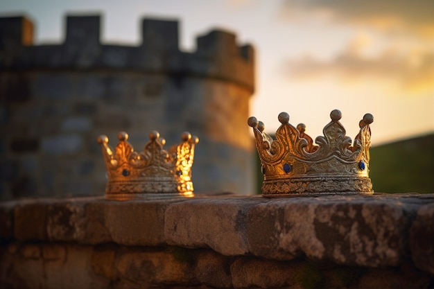 Free photo medieval crown of royalty still life