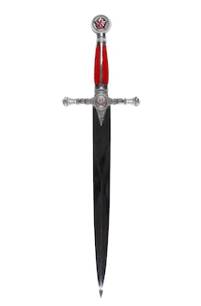Medieval fantasy sword isolated on white background
