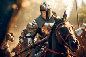 Free photo medieval historical rendering of knight