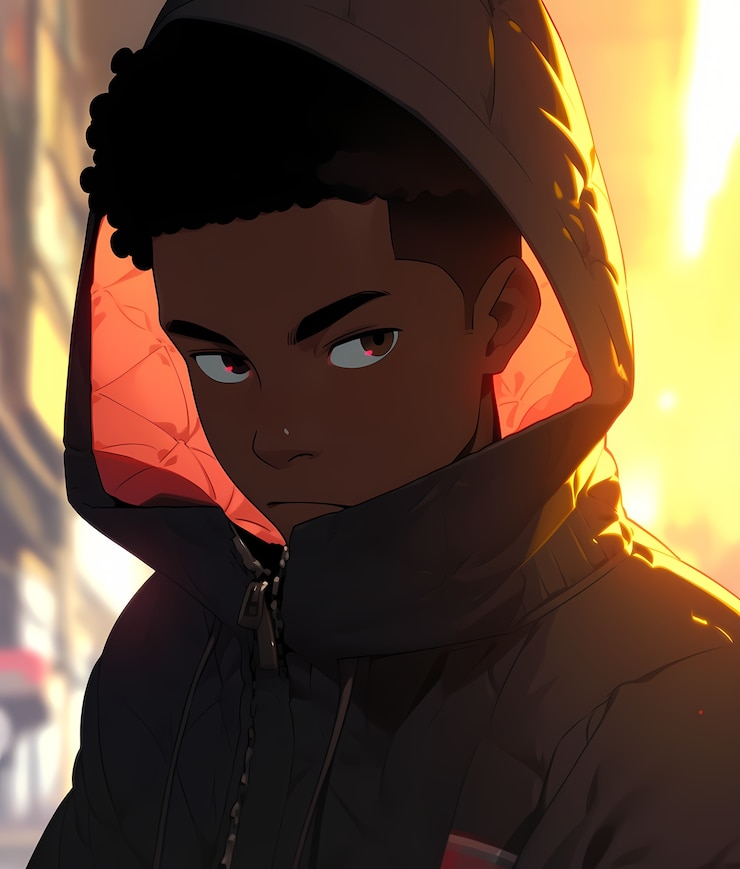 Free Photo medium shot anime style man portrait