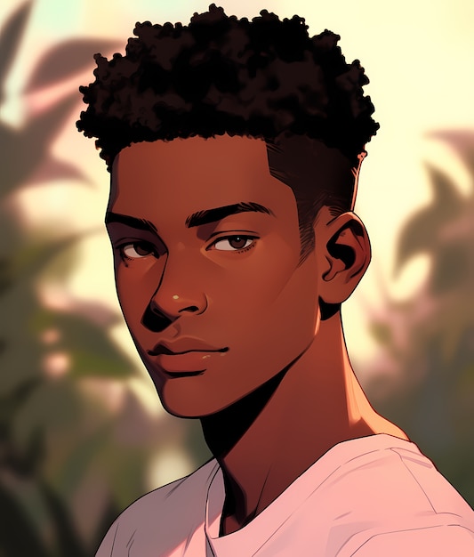 Medium shot anime style man portrait