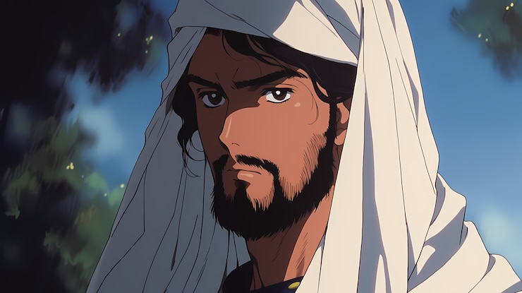 無料Photo ミディアムショットのアニメスタイルの男性肖像画