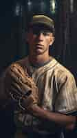 Free photo medium shot baseball player portrait