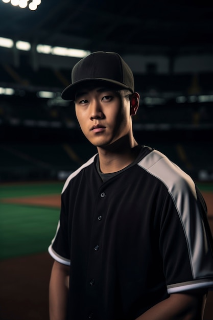 Free photo medium shot baseball player portrait