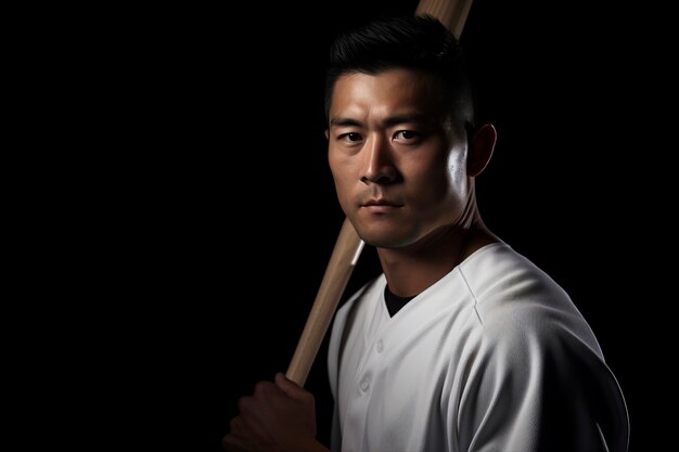 Medium shot baseball player portrait