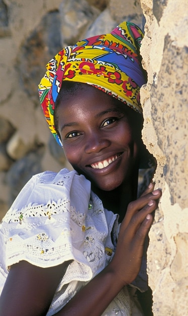 Medium shot beautiful african woman posing