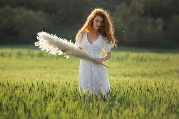 Medium shot beautiful woman outdoors