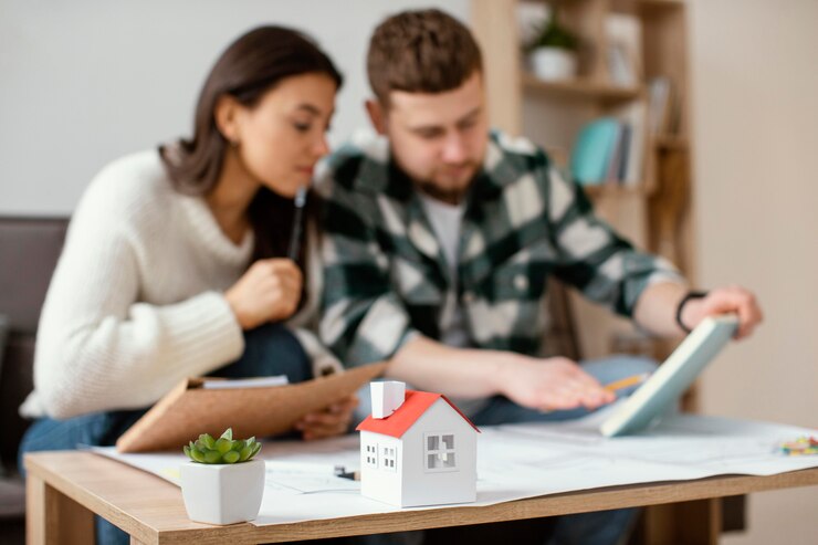 A couple looking up real estate loan options, symbolizing strategic planning with hard money lenders in Atlanta.