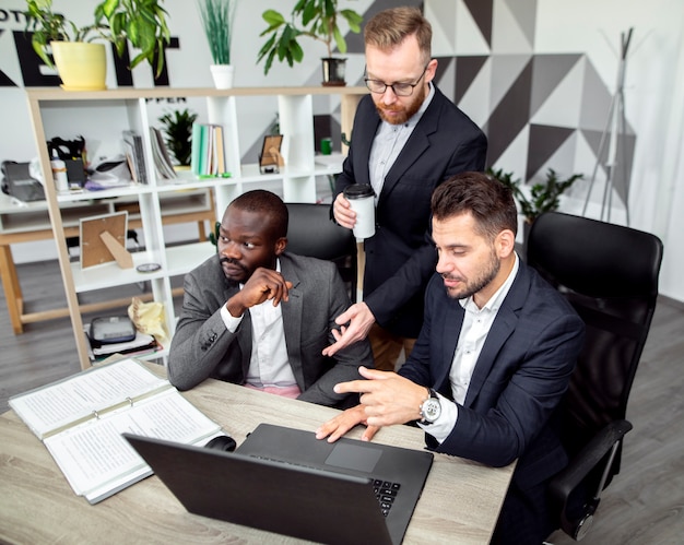 Medium shot of business men