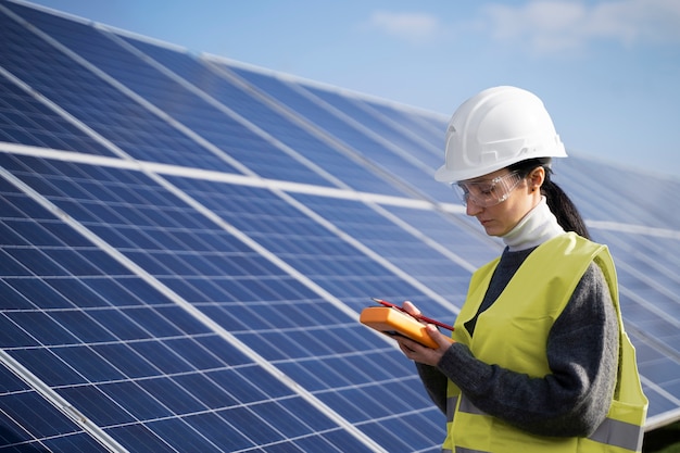medium shot engineer wearing protection equipment