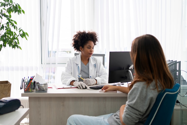 Free Photo medium shot female doctor and patient