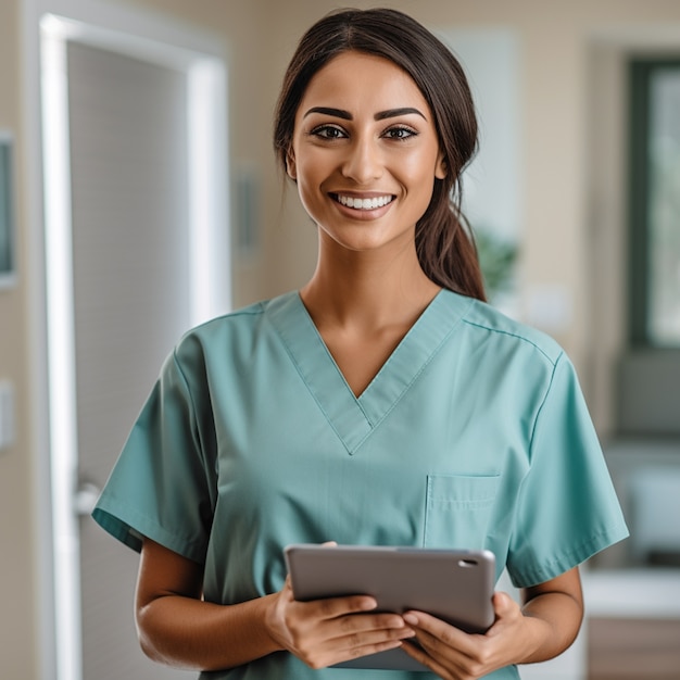 Medium shot female nurse at hospital