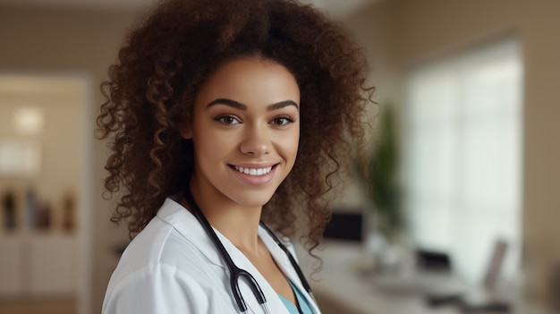 Free photo medium shot female nurse at hospital