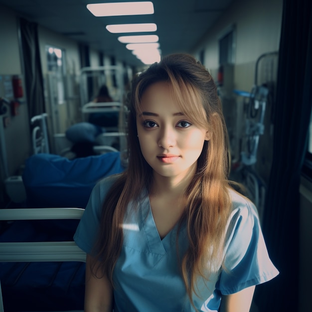 Medium shot female nurse at hospital