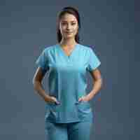 Free photo medium shot female nurse in studio