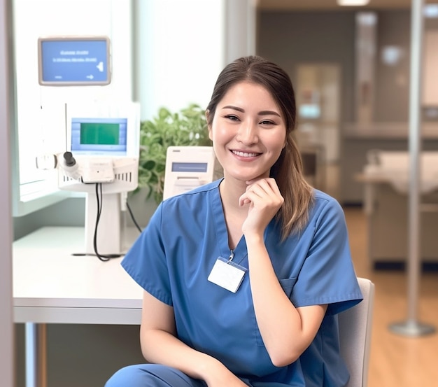 Free photo medium shot female nurse working