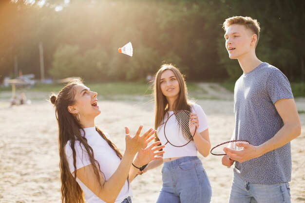 Medium shot friends spending time together