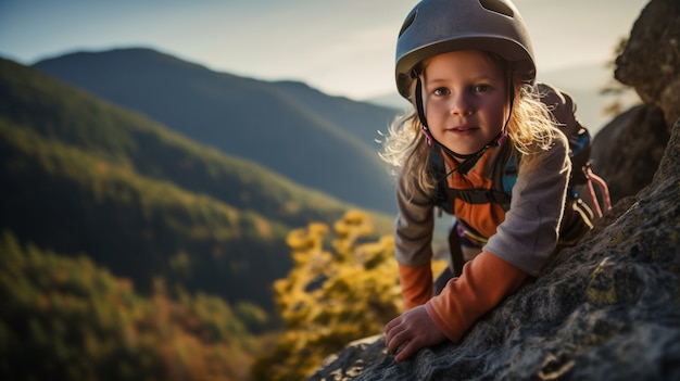 Free photo medium shot girl hiking