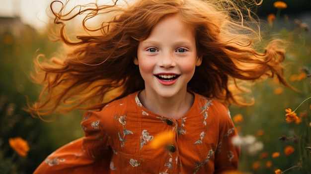 Medium shot girl posing in nature