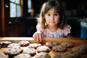 Free photo medium shot girl with delicious cookie