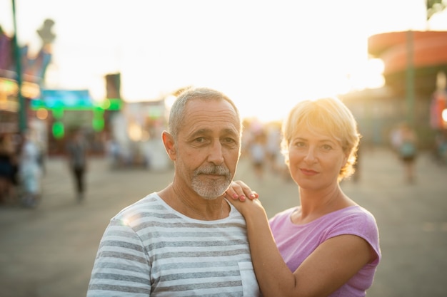 Free photo medium shot happy couple posing