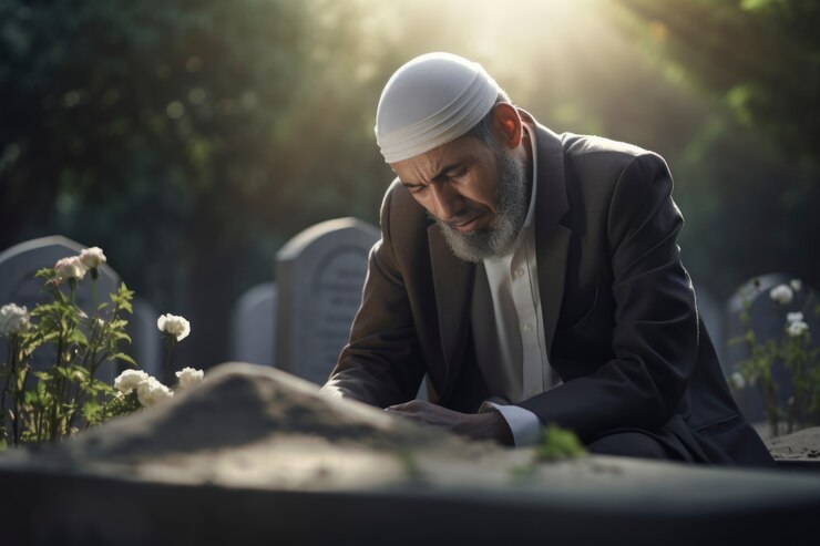 मुफ़्त फोटो medium shot islamic man grieving