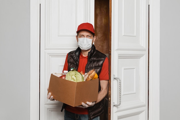 Medium shot man carrying box