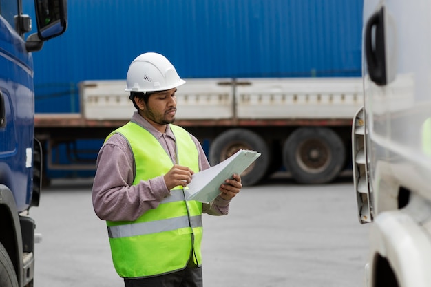 Free photo medium shot man checking document