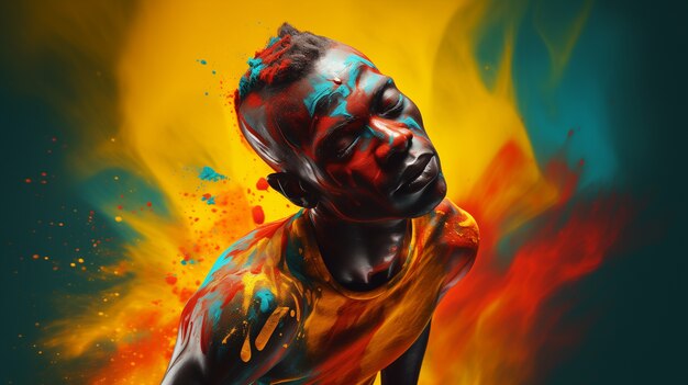 Medium shot man  digital art