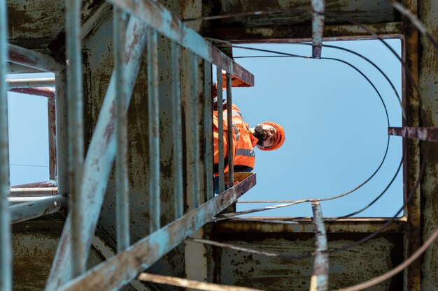 Medium shot man looking down