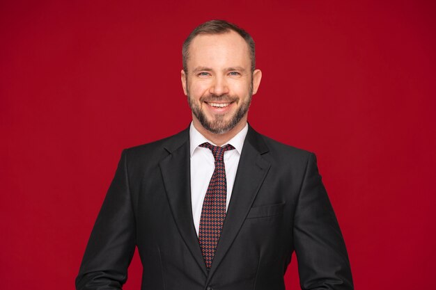 Medium shot man posing in studio