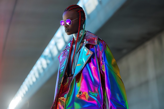 Medium shot man with braids portrait