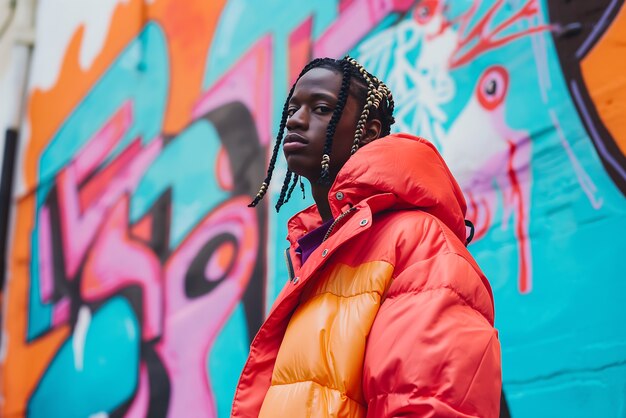 Medium shot man with braids portrait