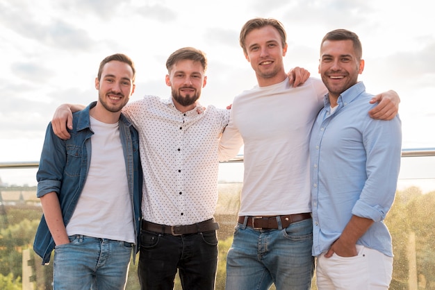 medium shot men at a party