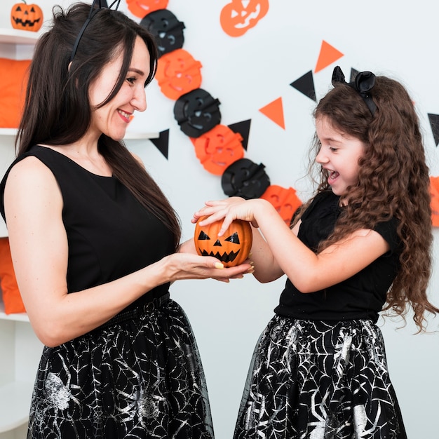 Medium shot of mother and daughter spending time together