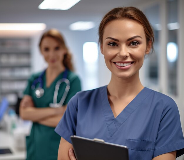 Medium shot nurses at hospital