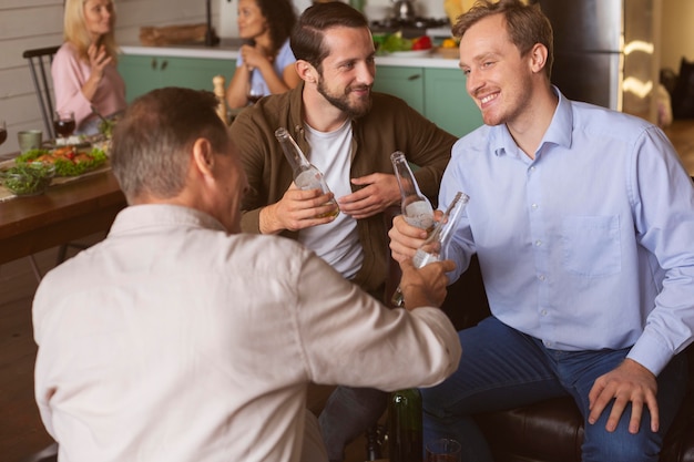 Medium shot people spending time together